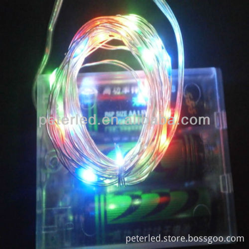LED battery powered copper string light colorful wedding and festival decoration